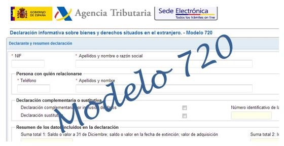 What is the Modelo 720 in Spain? 2020 update